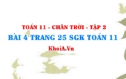 Bài 4 trang 25 Toán 11 Tập 2 Chân trời sáng tạo